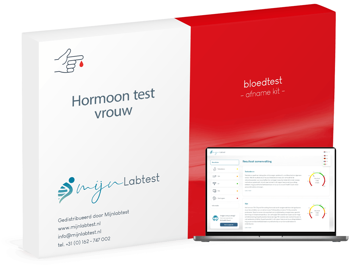 Dit is de hormoon bloedtest voor vrouwen. De meest complete hormoontest die er is. Deze bloedtest kun je zelf thuis afnemen. Dit is de hormoon bloedtest voor vrouwen. De meest complete hormoontest die er is. Deze bloedtest kun je zelf thuis afnemen.