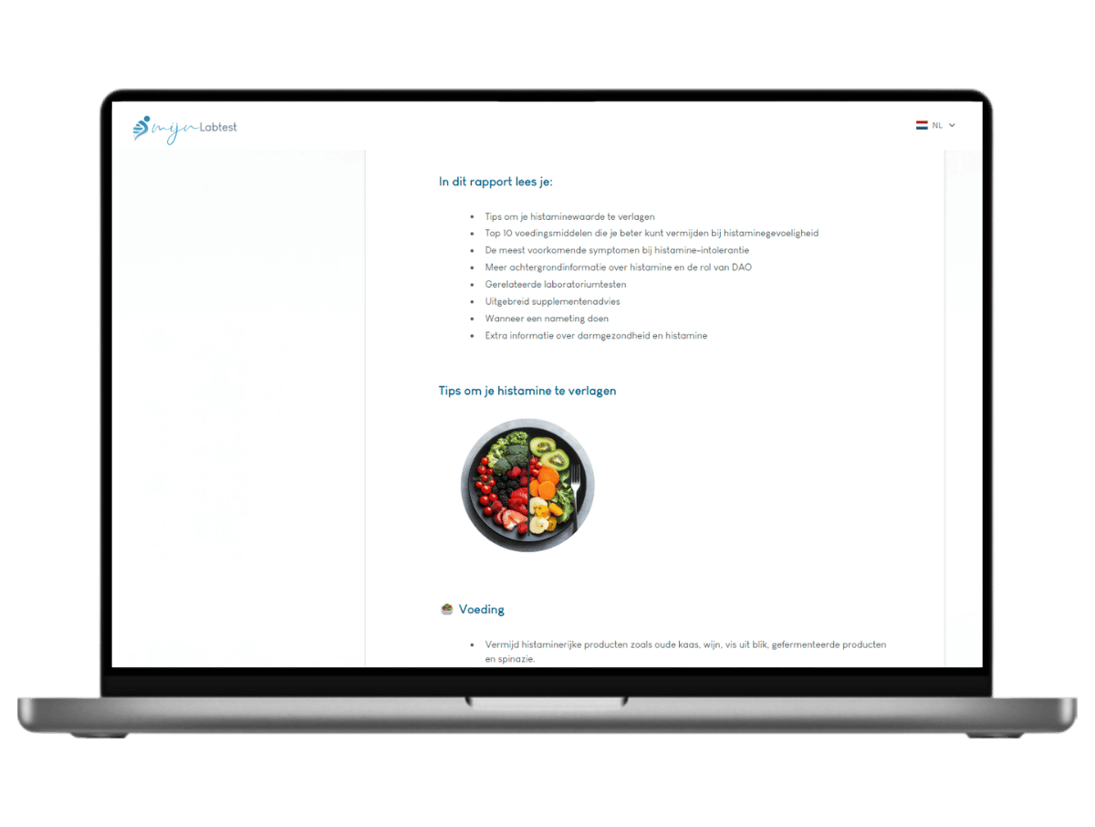 Het meest complete rapport met AI integratie en leefstijl advies.