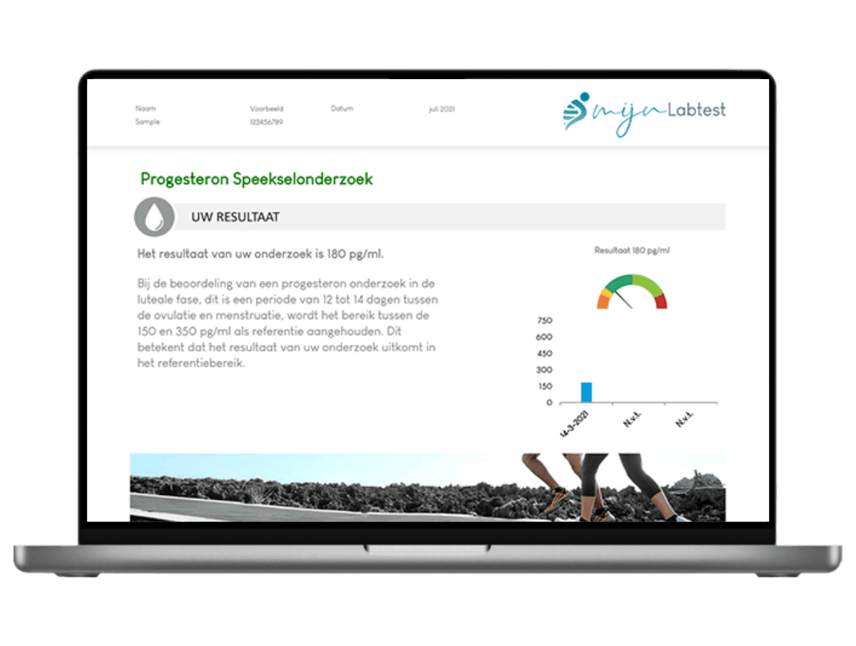 Voorbeeldrapport progesteron test - Na de test kun je direct aan de slag met uitleg en tips uit het rapport Voorbeeldrapport progesteron test - Na de test kun je direct aan de slag met uitleg en tips uit het rapport