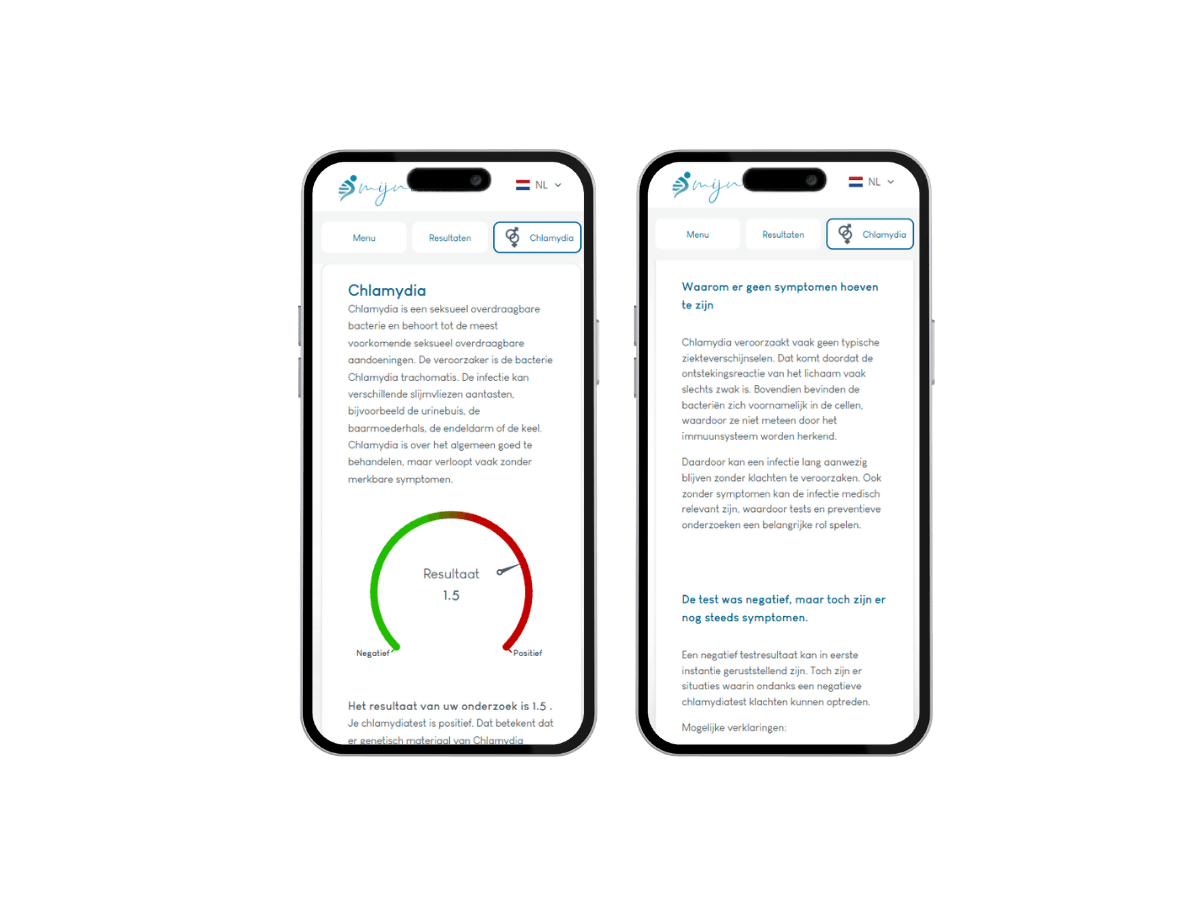 Telefoon resultaat Chlamydia test