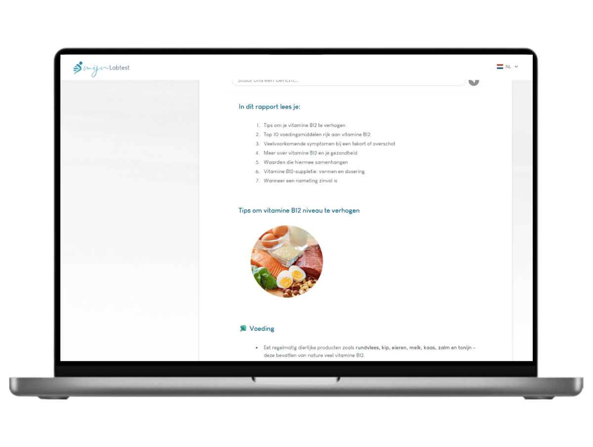 het meest complete rapport met AI integratie en leefstijl advies.