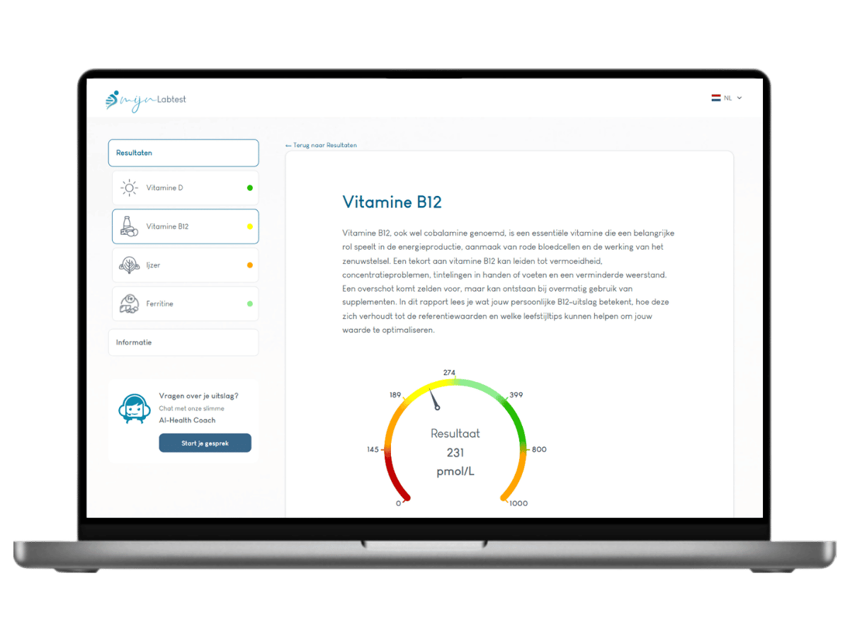 Zo ziet jouw vitamine B12 rapport eruit.